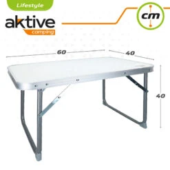 AKTIVE - Table Pliante . Table Basse Blanche En Aluminium - 40x60x40 Cm 8 AKTIVE - Table Pliante . Table Basse Blanche En Aluminium - 40x60x40 Cm -Plein Air Camping Magasin aktive table pliante table basse blanche en aluminium 40x60x40 cm 3