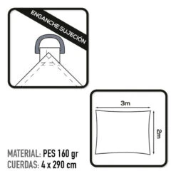 Auvent Rectangulaire En Polyester Aktive Garden Coloris Blanc -Plein Air Camping Magasin auvent rectangulaire en polyester aktive garden coloris blanc 2