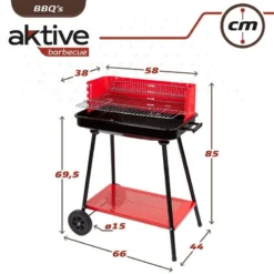 Barbecue Portable Au Charbon De Bois Pour 4 Niveaux Aktive 12 Barbecue Portable Au Charbon De Bois Pour 4 Niveaux Aktive -Plein Air Camping Magasin barbecue portable au charbon de bois pour 4 niveaux aktive 5