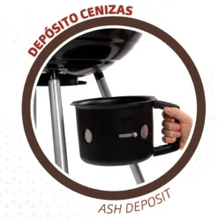 Barbecue Portable Rond Au Charbon De Bois Avec Couvercle Aktive -Plein Air Camping Magasin barbecue portable rond au charbon de bois avec couvercle aktive 4