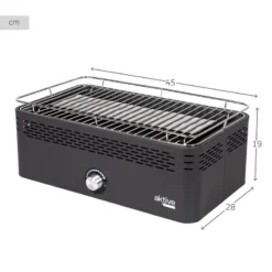Barbecue Rectangulaire Noir De Table Sans Fumée 45x28x19 Cm Aktive -Plein Air Camping Magasin barbecue rectangulaire noir de table sans fumee 45x28x19 cm aktive 3