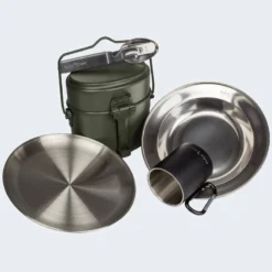Batterie De Cuisine De Camping, Assiette Plate & Creuse, Couverts Et Tasse Set -Plein Air Camping Magasin batterie de cuisine de camping assiette plate and creuse couverts et tasse set 2