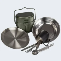 Batterie De Cuisine De Camping, Assiette Plate & Creuse, Couverts Et Tasse Set -Plein Air Camping Magasin batterie de cuisine de camping assiette plate and creuse couverts et tasse set 3