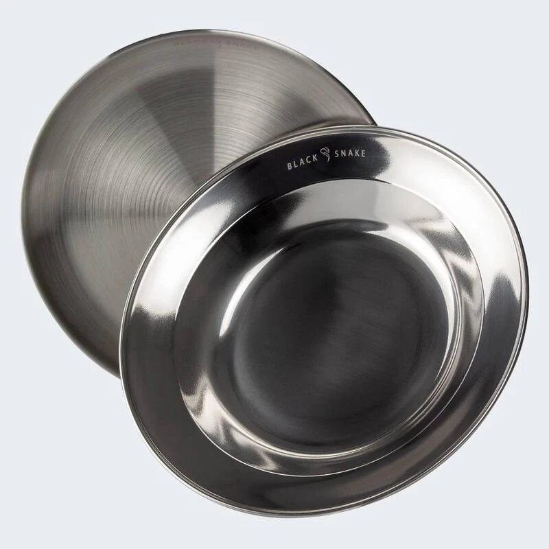 Batterie De Cuisine De Camping, Assiette Plate & Creuse Et Couverts Set 6 Batterie De Cuisine De Camping, Assiette Plate & Creuse Et Couverts Set – Image 6