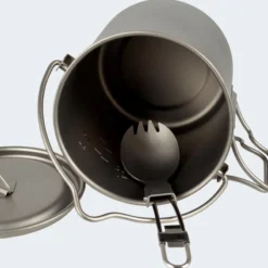 Batterie De Cuisine De Camping Set | Casseroles + Fourchette/Cuillère | Titane 9 Batterie De Cuisine De Camping Set | Casseroles + Fourchette/Cuillère | Titane -Plein Air Camping Magasin batterie de cuisine de camping set casseroles fourchettecuillere titane 2