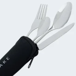 Couverts De Camping Set | Fourchette, Couteau, 2 Cuillères | Incl. Sac | Acier -Plein Air Camping Magasin couverts de camping set fourchette couteau 2 cuilleres incl sac acier 3