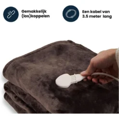 Couverture Électrique Luvego Avec Polaire/Sherpa - Brun Foncé -Plein Air Camping Magasin couverture electrique luvego avec polairesherpa brun fonce 4