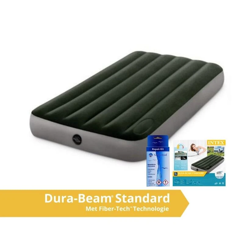 Intex Downy Twin Airbed With Foot BIP - Lit Gonflable - 191x99x25cm - Avec Accessoires 1 Intex Downy Twin Airbed With Foot BIP - Lit Gonflable - 191x99x25cm - Avec Accessoires