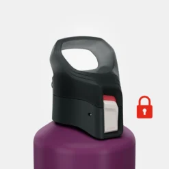 Quechua Gourde Alu 1L Avec Bouchon à Ouverture Rapide Pour La Randonnée - Violet -Plein Air Camping Magasin gourde alu 1l avec bouchon a ouverture rapide pour la randonnee violet 3