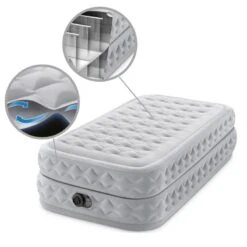 Intex Matelas Gonflable - 1-Person - 99 X 191 X 51 Cm - Gris -Plein Air Camping Magasin intex matelas gonflable 1 person 99 x 191 x 51 cm gris 4