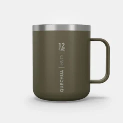 Quechua Mug MH500 Isotherme (double Paroi Inox) Camp Du Randonneur 0,38L Kaki -Plein Air Camping Magasin mug mh500 isotherme double paroi inox camp du randonneur 038l kaki 8