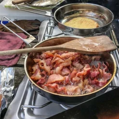 Pathfinder Poêle à Frire Pliable En Acier Inoxydable Avec Couvercle -Plein Air Camping Magasin pathfinder poele a frire pliable en acier inoxydable avec couvercle 3