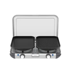 Campingaz Réchaud De Camping à Gaz 2 Feux Camp & Grill - Plancha, Grill Et Wok -Plein Air Camping Magasin rechaud de camping a gaz 2 feux camp and grill plancha grill et wok 3