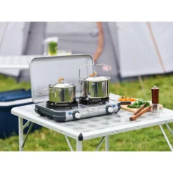 Campingaz Réchaud De Camping à Gaz 2 Feux Camp & Grill - Plancha, Grill Et Wok -Plein Air Camping Magasin rechaud de camping a gaz 2 feux camp and grill plancha grill et wok 9