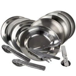Set Couverts De Camping Et Assiette Creuse & Plate | 4 Personnes