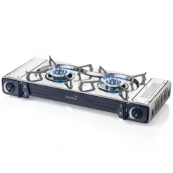 Set Réchaud à Gaz 2 Feux - Skandika Brann - Camping - Allumage Piezo - Mallette -Plein Air Camping Magasin set rechaud a gaz 2 feux skandika brann camping allumage piezo mallette 2