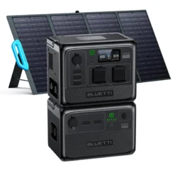 Station Électrique Portable BLUETTI AC60+B80+PV120 Pour Camping