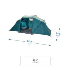 Quechua Tente à Arceaux De Camping - Arpenaz 4.2 - 4 Personnes - 2 Chambres -Plein Air Camping Magasin tente a arceaux de camping arpenaz 42 4 personnes 2 chambres 3