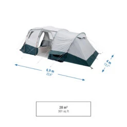 Quechua Tente à Arceaux De Camping - Arpenaz 6.3 F&B - 6 Personnes - 3 Chambres -Plein Air Camping Magasin tente a arceaux de camping arpenaz 63 f and b 6 personnes 3 chambres 2