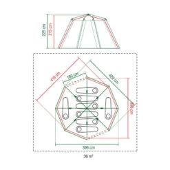 Tente Coleman Octagon 8 (Verte) -Plein Air Camping Magasin tente coleman octagon 8 verte 5