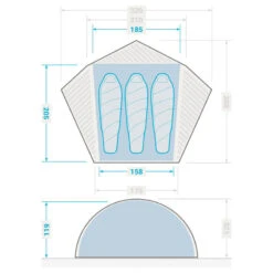 Tente Dôme De Trekking - 3 Places - MT900 -Plein Air Camping Magasin tente dome de trekking 3 places mt900 2