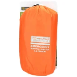 HIGHLANDER Tente D'urgence Abri De Survie 4-5 Personnes - Orange -Plein Air Camping Magasin tente durgence abri de survie 4 5 personnes orange 4